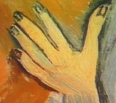 Picasso Demoiselles d'Avignon, main, détail